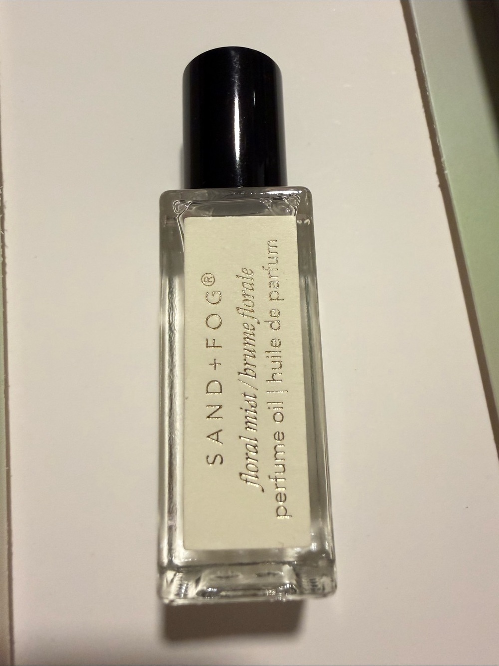 Sand + Fog Floral Mist Perfume Oil — Clear Bottle with Black Cap